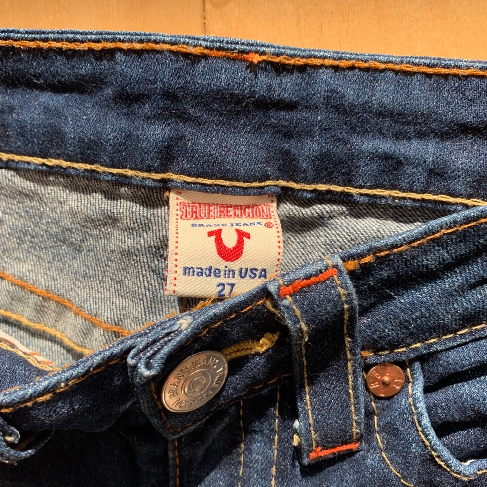 Authentic Vintage True Religion Blue Low-Rise Flared Bootcut Denim Jeans